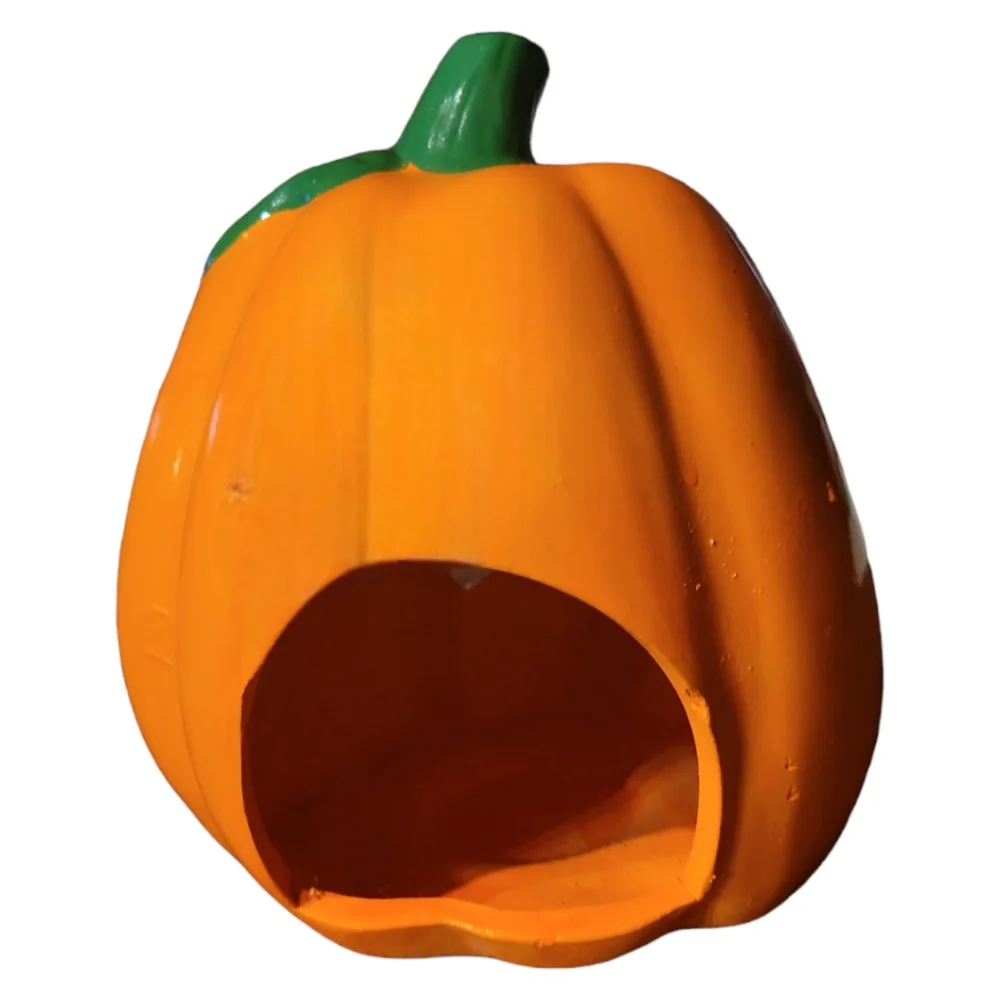Vtg Ceramic Pumpkin Candle Holder